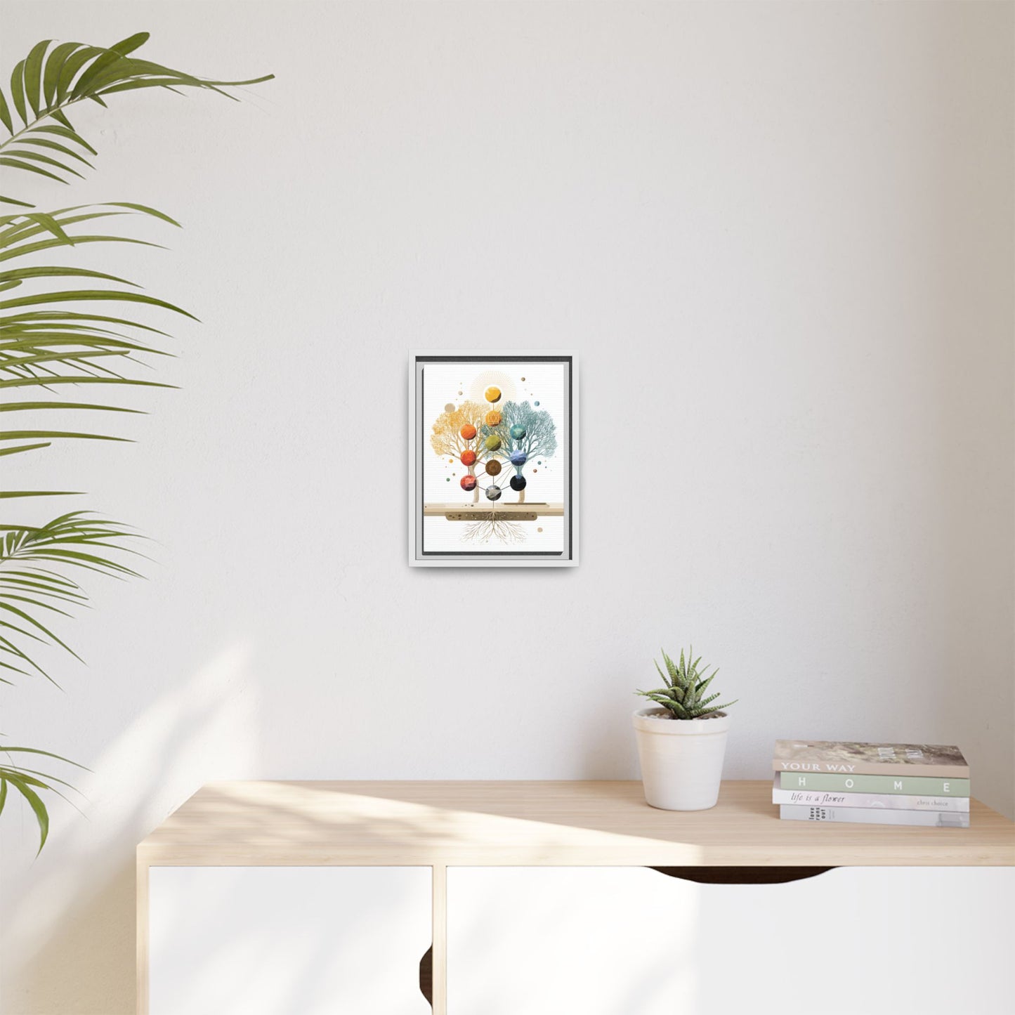 Abstract Botanical Tree of Life framed canvas | Framed Canvas