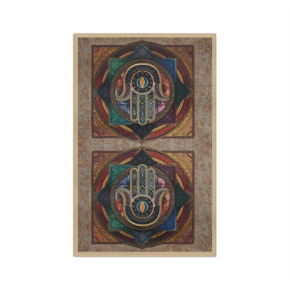 Hamsa Hand Mandala Microfiber Hand Towel | Boho Spiritual Kitchen Towel