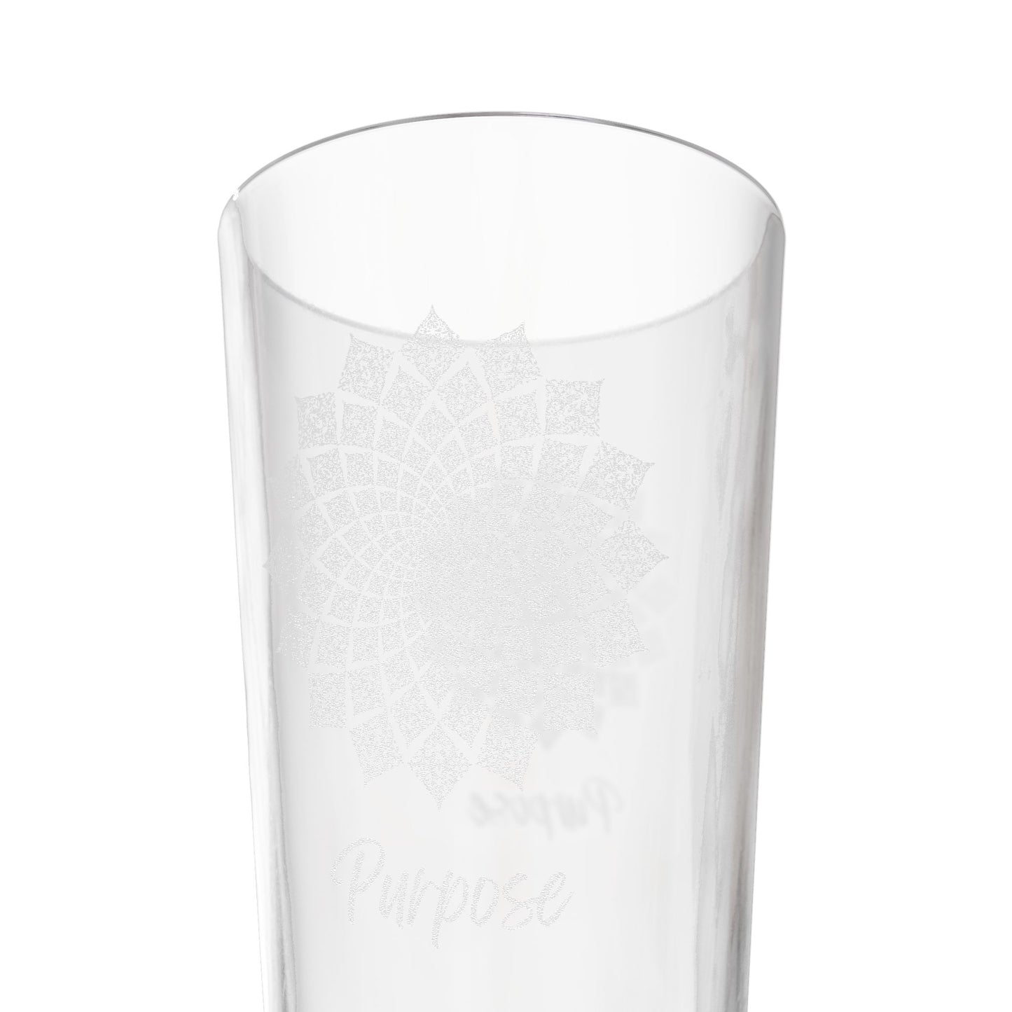 Sacred Geometry Mandala Pint Glass | Engraved 16oz Mixing Glass