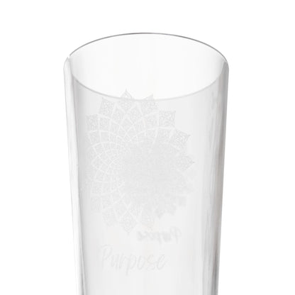 Sacred Geometry Mandala Pint Glass | Engraved 16oz Mixing Glass