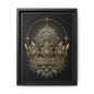 Ornate Crown Artwork Framed Canvas | Black Frame, Mandala Crown Print