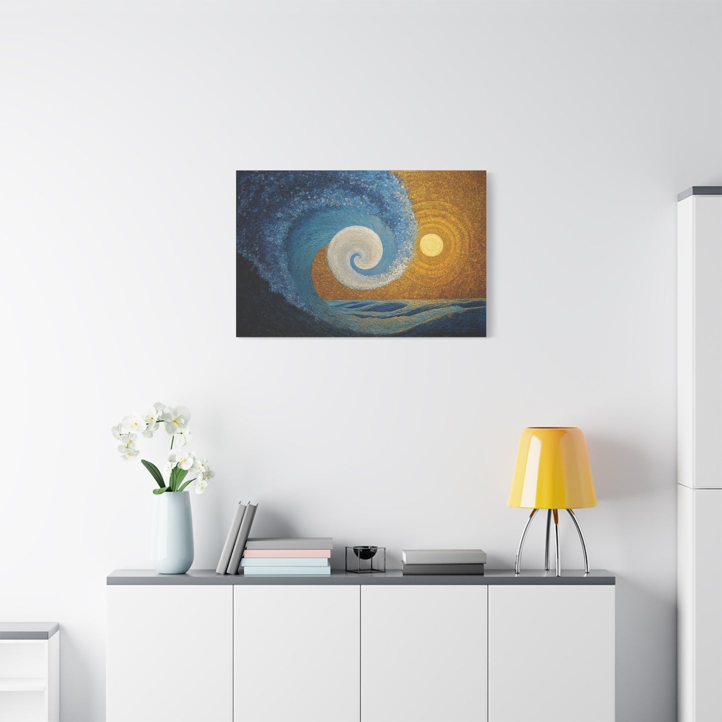 Moon Sun Wave Matte Canvas