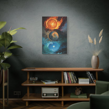 Cosmic Elements Matte Canvas Print — Earth, Air, Fire Water Stretched Wall Art