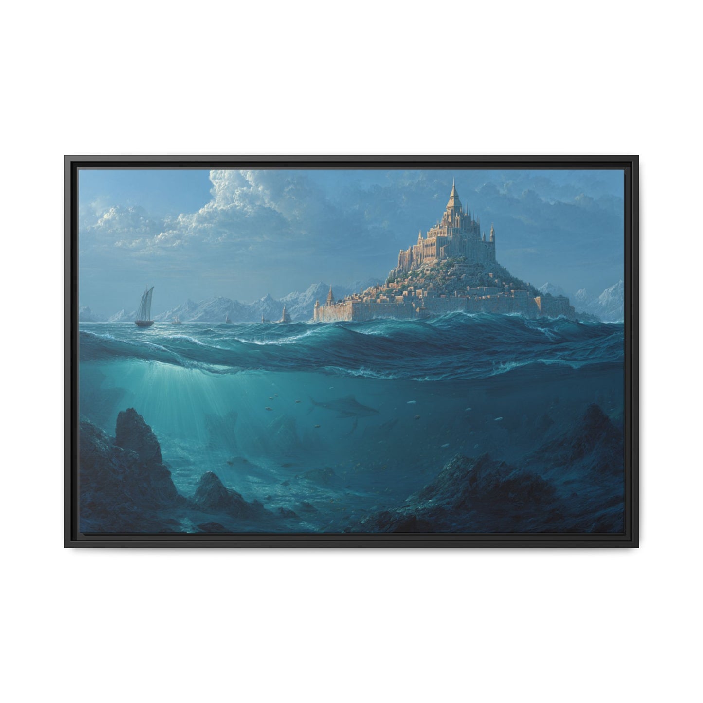As Above So Below Atlantis Canvas | Framed Matte Wall Art
