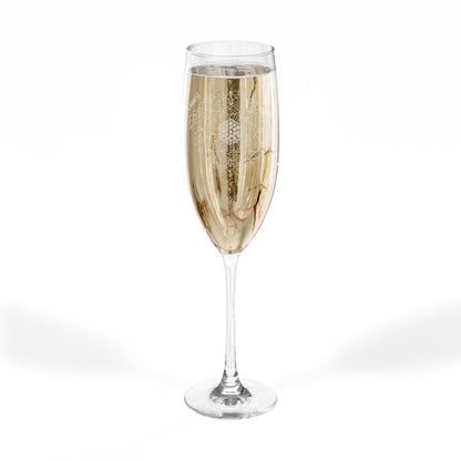 Engraved Champagne Bubbles Champagne Glass | 8oz Engraving