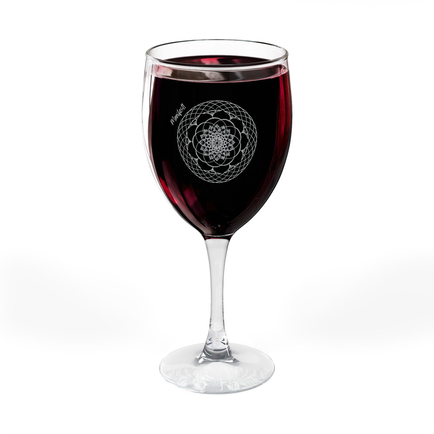 Intricate Mandala Engraving Wine Glass