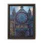 Stained Glass Healing Temple Rose Window Matte Canvas Framed