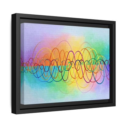Colorful Soundwave Art Framed Canvas | Black Frame