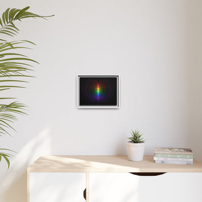 Radiant Torus Heart Framed Canvas | Black Frame