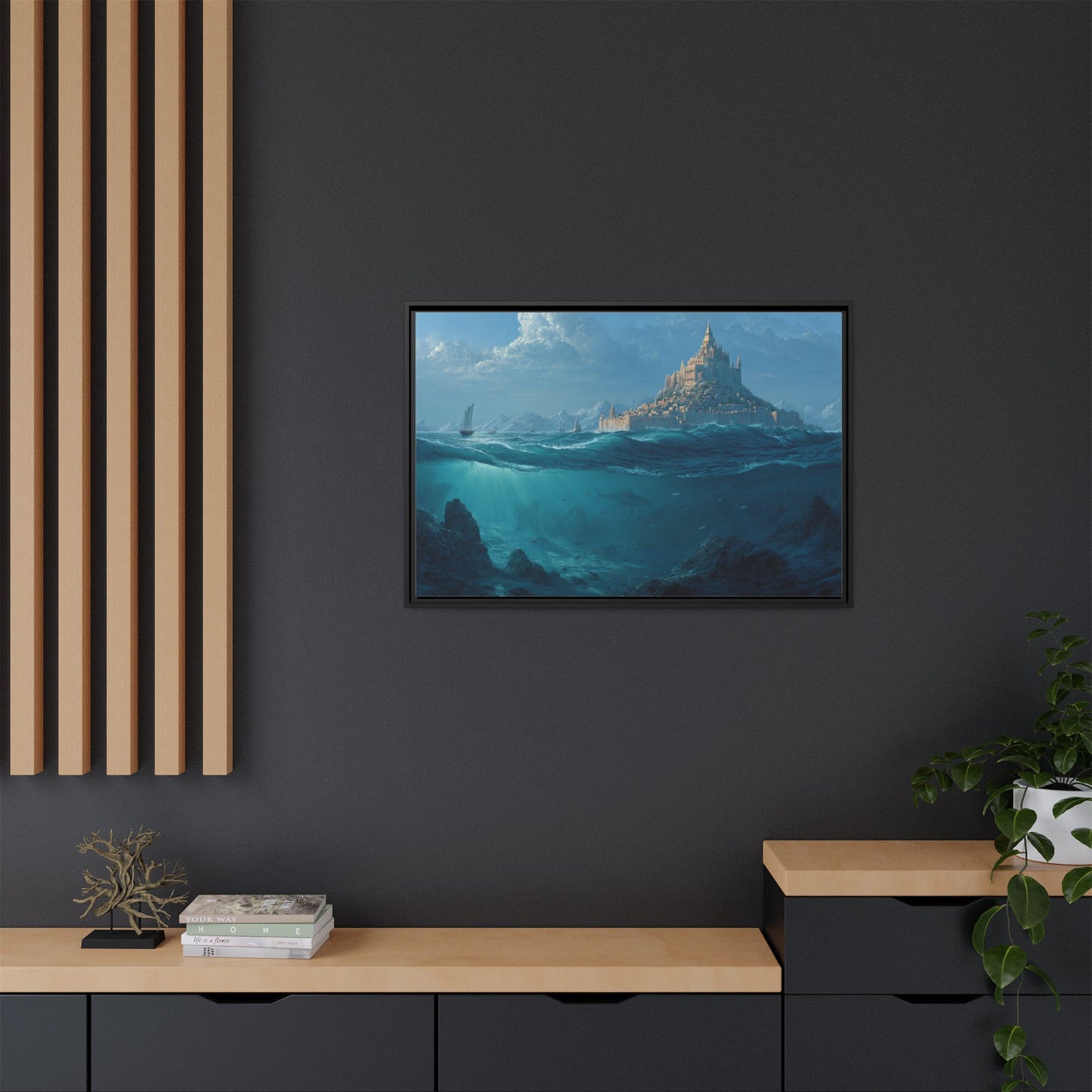 As Above So Below Atlantis Canvas | Framed Matte Wall Art