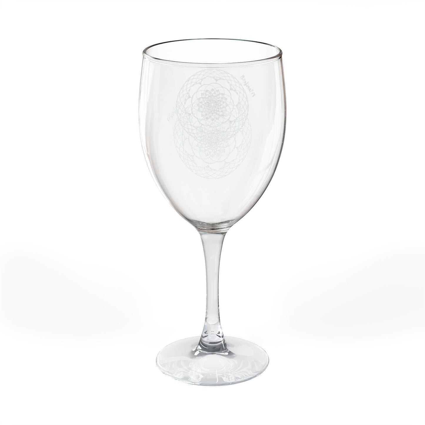 Intricate Mandala Engraving Wine Glass