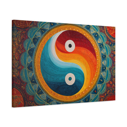 Colorful Yin Yang Mandala Matte Canvas