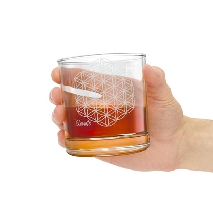 Flower of Life Etched Whiskey Glass | 10.5oz Engraved Rocks Glass