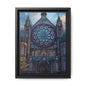 Stained Glass Healing Temple Rose Window Matte Canvas Framed