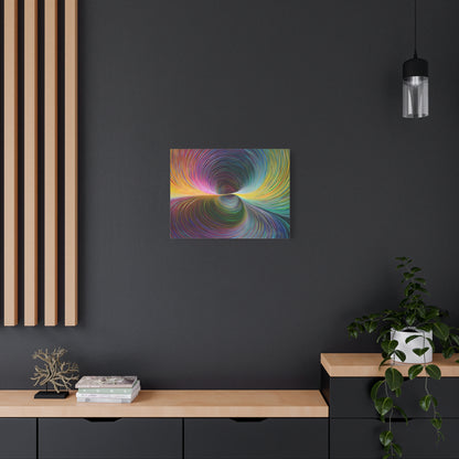 Abstract Color Vortex Matte Canvas Print — Stretched 1.25"