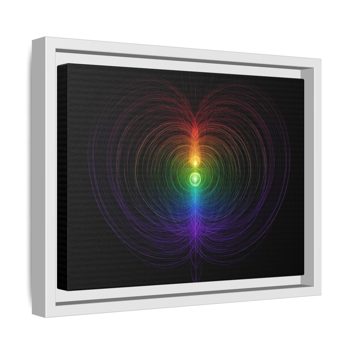 Radiant Torus Heart Framed Canvas | Black Frame