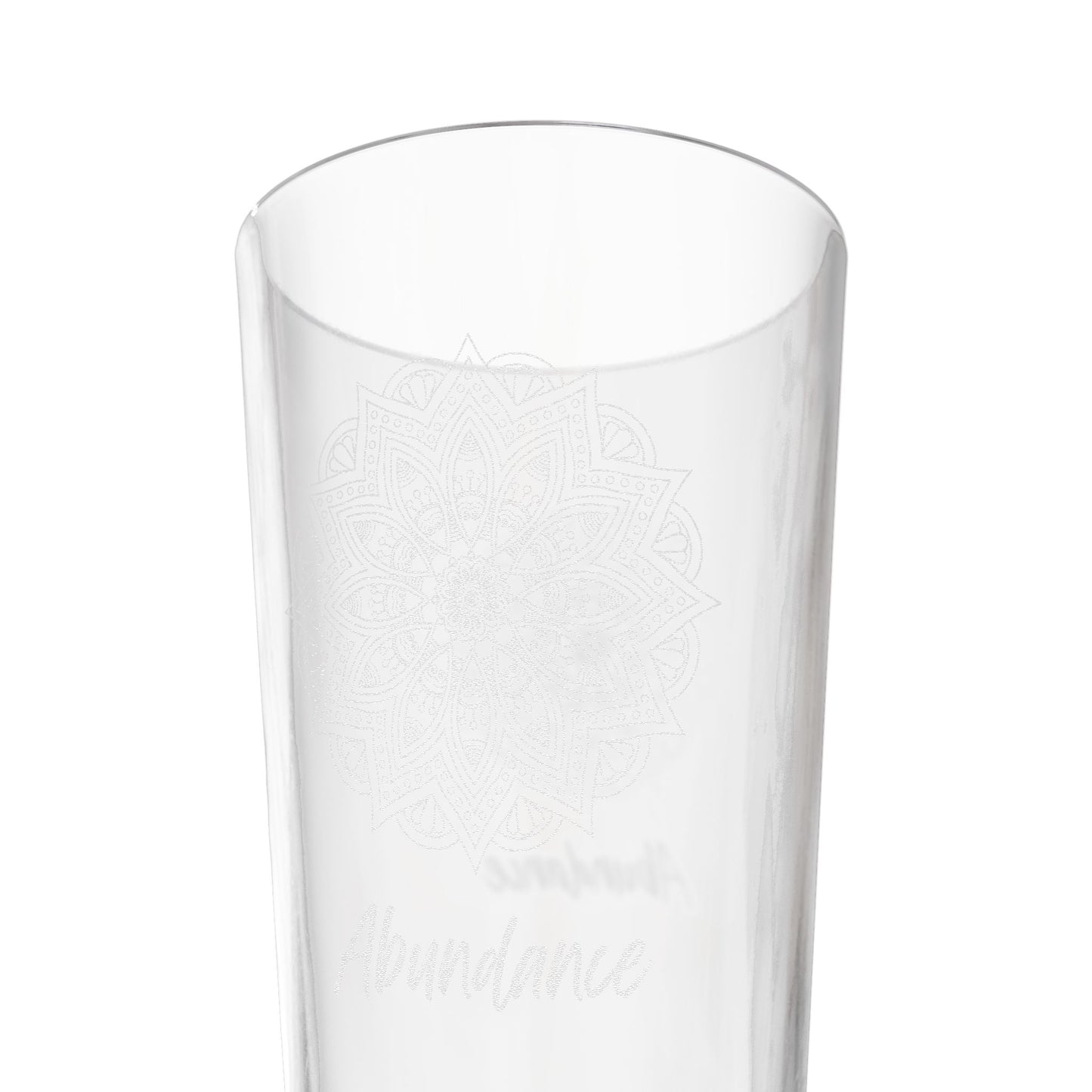 Abundance Mandala pint glass | Pint Mixing Glass 16oz, Engraved