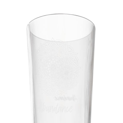 Abundance Mandala pint glass | Pint Mixing Glass 16oz, Engraved