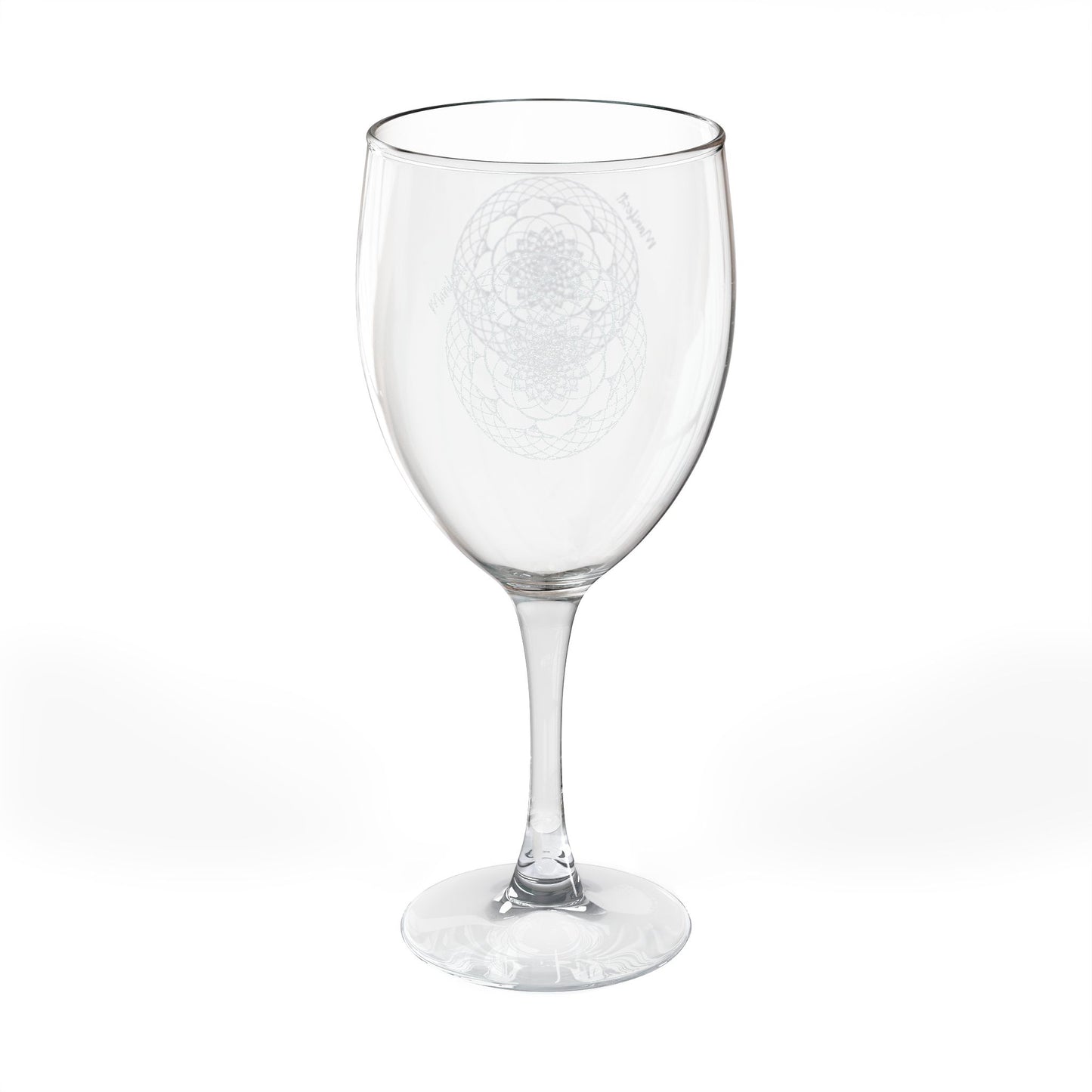 Intricate Mandala Engraving Wine Glass