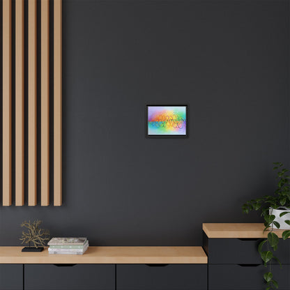 Colorful Soundwave Art Framed Canvas | Black Frame