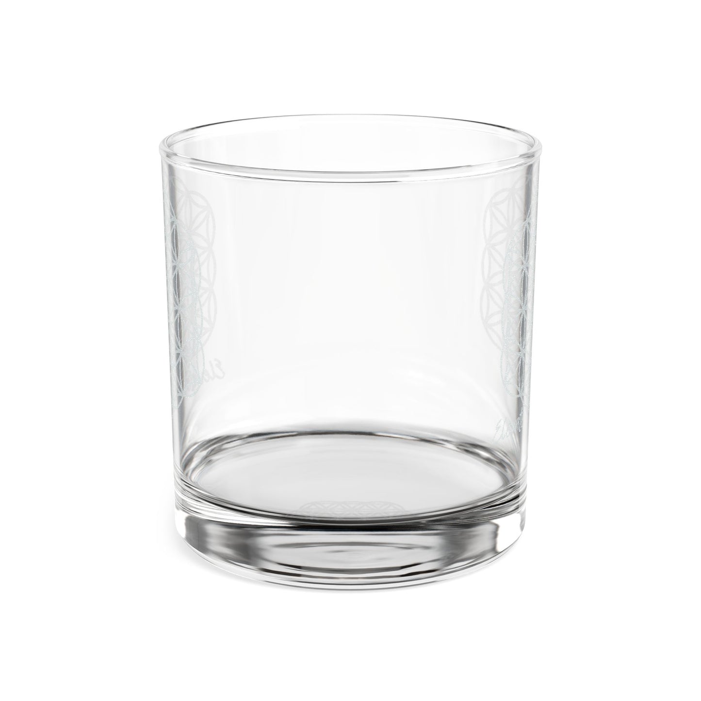 Flower of Life Etched Whiskey Glass | 10.5oz Engraved Rocks Glass