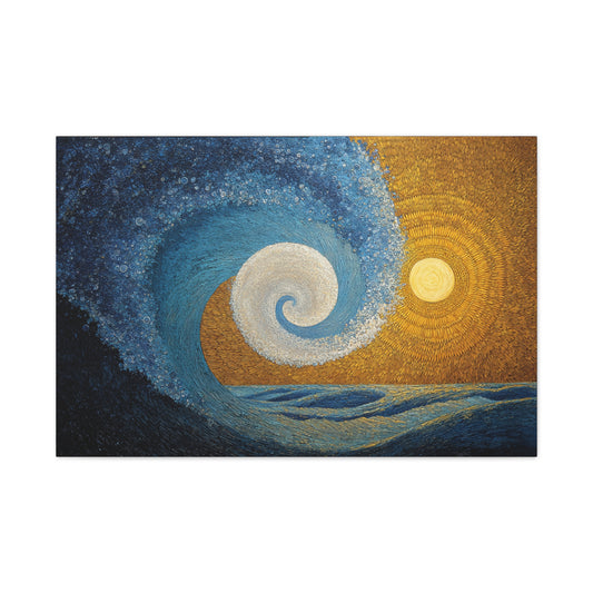 Moon Sun Wave Matte Canvas