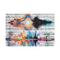 Colorful Soundwave Music Sheet Canvas, Matte Stretched Canvas