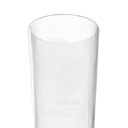 Adaptability Mandala Pint Glass | Pint Mixing Glass 16oz Engraved