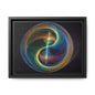 Colorful Yin Yang Spiral Vortex Abstract Fractal Framed Canvas
