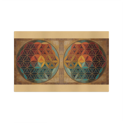 Geometric Flower of Life Circles Microfiber Dish Towel | Boho Sacred Geometry